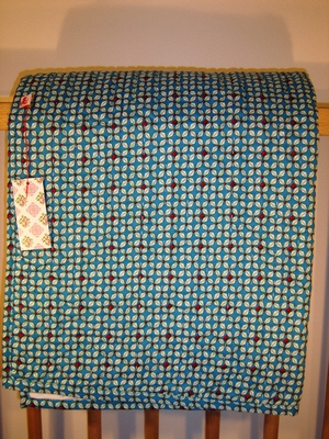 bubbeltjes Quilt Blauw/Bruin