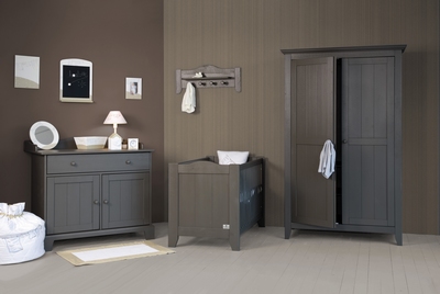 Warm Grey Kast+Bed+Commode